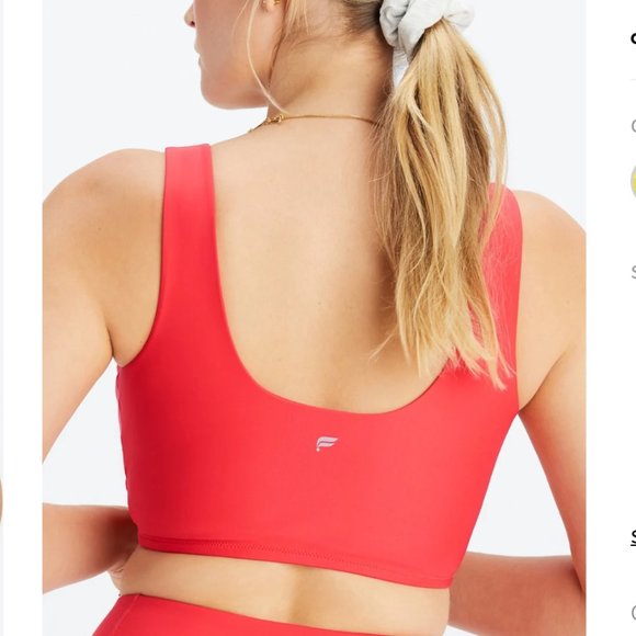 NWT - Fabletics Low Impact Crossover Bra - Strawberry Red - Picture 4 of 6